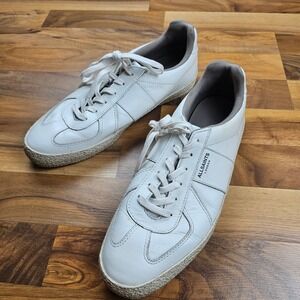 AllSaints Leather Sneakers Textured Midsole White EU 43 US 10